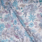 Off White Floral Print Cotton Linen Fabric RT-30969