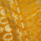 Mustard Floral Jaal Raw Silk Fabric CW-32522