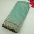 Sky Blue Floral Buti Cutdana Embroidery Kanjivaram Tissue Fabric VI-35000