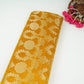 Mustard Floral Jaal Raw Silk Fabric CW-32522