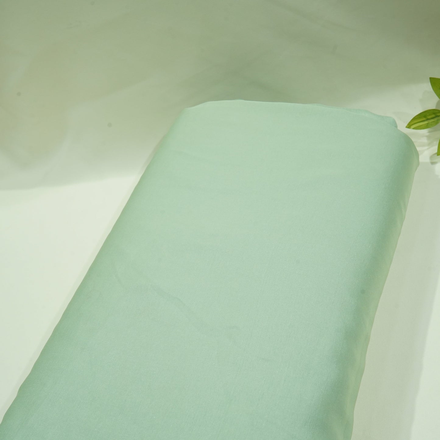 Sage Green Solid Bemberg Silk Fabric KC-15493