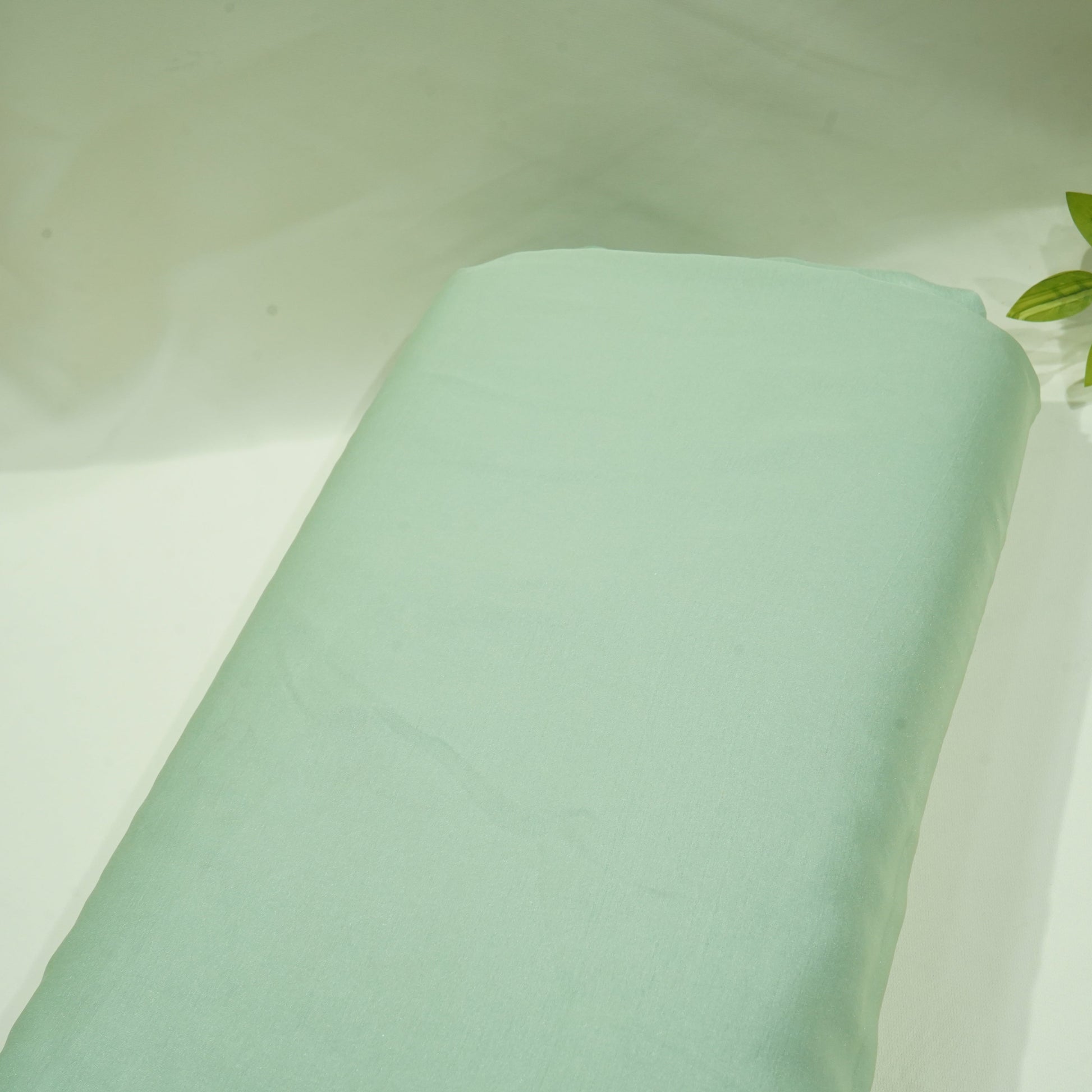 Sage Green Solid Bemberg Silk Fabric KC-15493