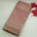 Pink Floral Buti Cutdana Embroidery Kanjivaram Tissue Fabric VI-35002