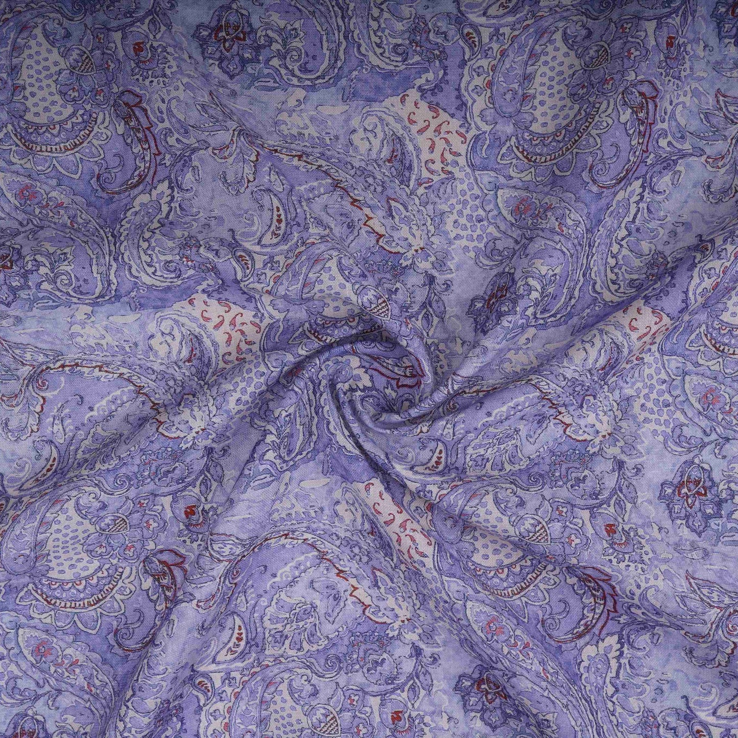 Lavender Floral Print Cotton Linen Fabric RT-30976