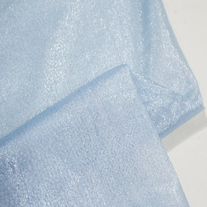 Sky Blue Solid Shimmer Organza Shimmer Fabric CF-13267