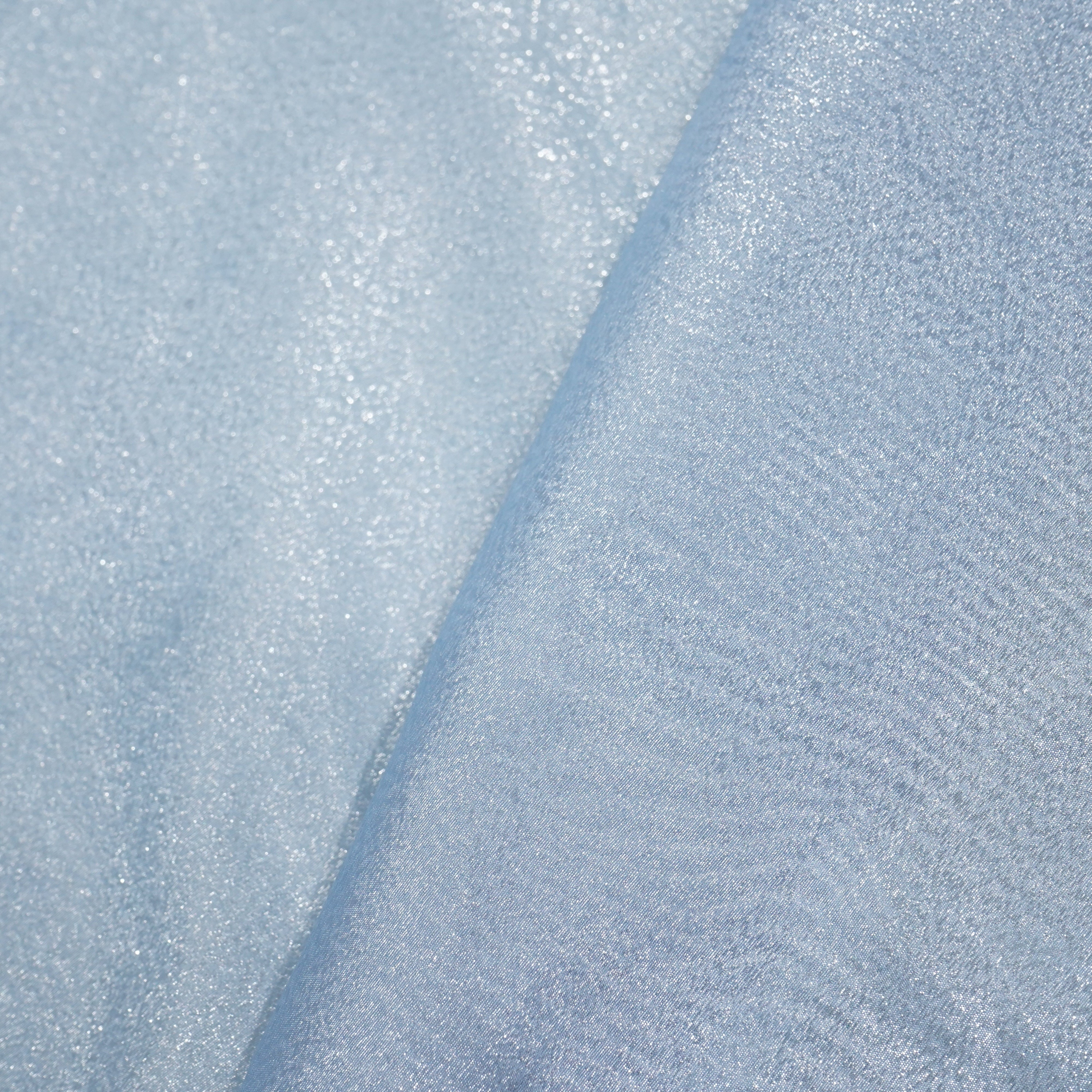 Sky Blue Solid Shimmer Organza Shimmer Fabric CF-13267