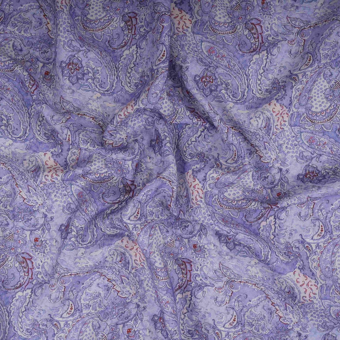 Lavender Floral Print Cotton Linen Fabric RT-30976