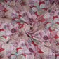 Red With Multicolor Floral Print Cotton Linen Fabric RT-30965