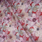 Red With Multicolor Floral Print Cotton Linen Fabric RT-30965