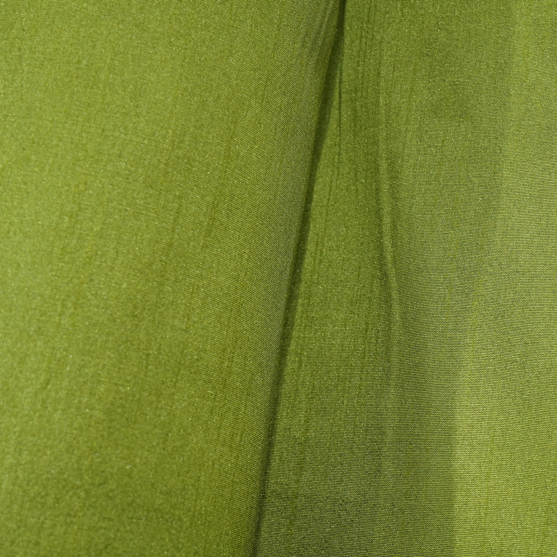 Olive Green Dupian Silk Fabric KRE-15599