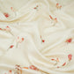 Off White Pichwai With Border Chiniya Silk Fabric CW-32577