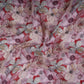 Red With Multicolor Floral Print Cotton Linen Fabric RT-30965