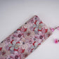 Red With Multicolor Floral Print Cotton Linen Fabric RT-30965
