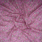 Dark Pink Floral Print Cotton Linen Fabric RT-30968