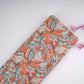 Orange Floral Print Cotton Linen Fabric RT-30967