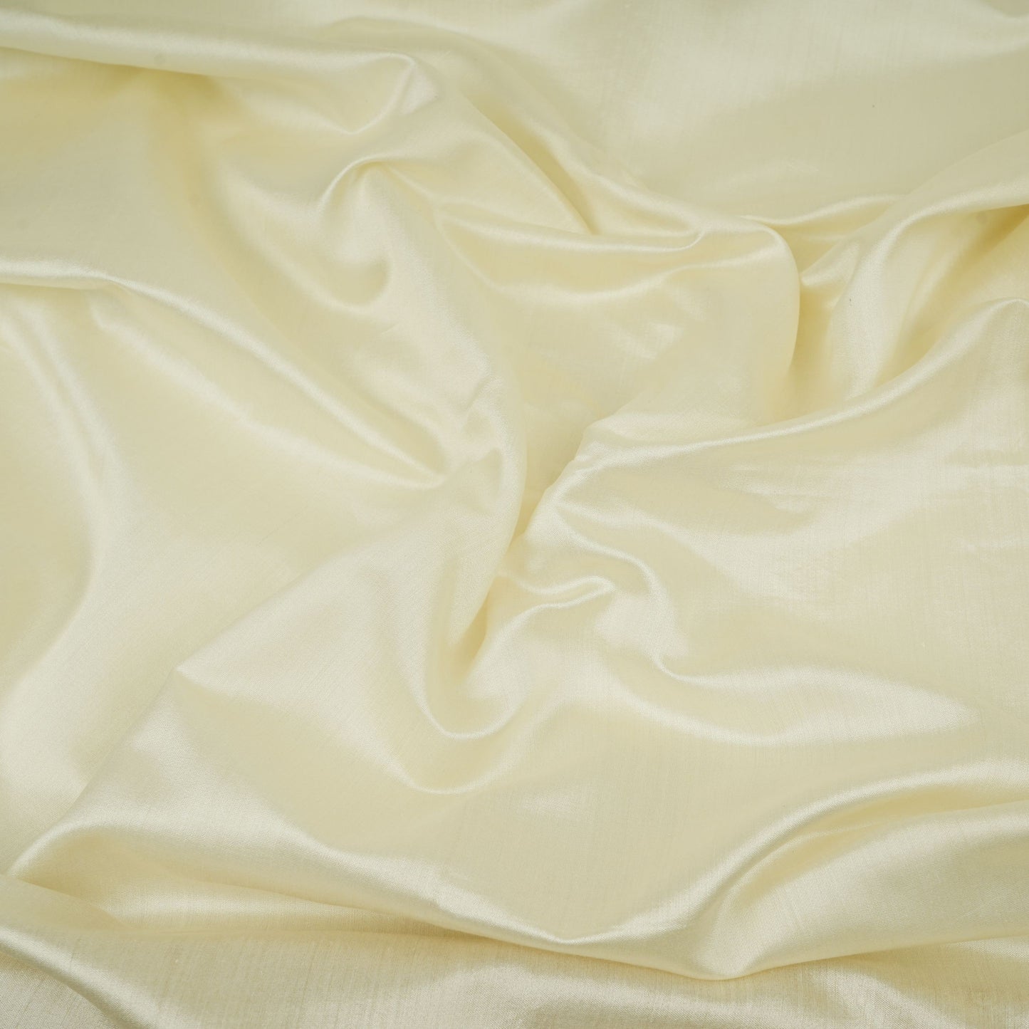 Off White Dyeable Zari Border Work Chiniya Silk Fabric CW-32583