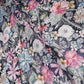 Black Floral Print Cotton Linen Fabric RT-30958