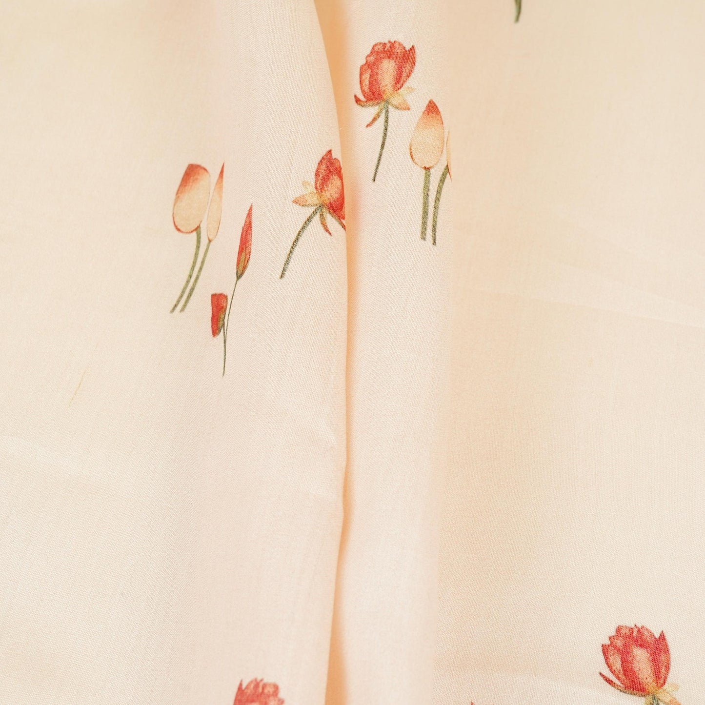 Off White Pichwai With Border Chiniya Silk Fabric CW-32578