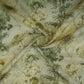 Olive Green Floral Print Cotton Linen Fabric RT-30973