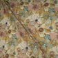 Cream Floral Print Cotton Linen Fabric RT-30972