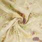 Off White Hand Painted Madhubani Weaving Munga Silk Fabric CW-32580