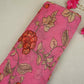 Pink Floral Cutdana Embroidery Organza Fabric VF-30625
