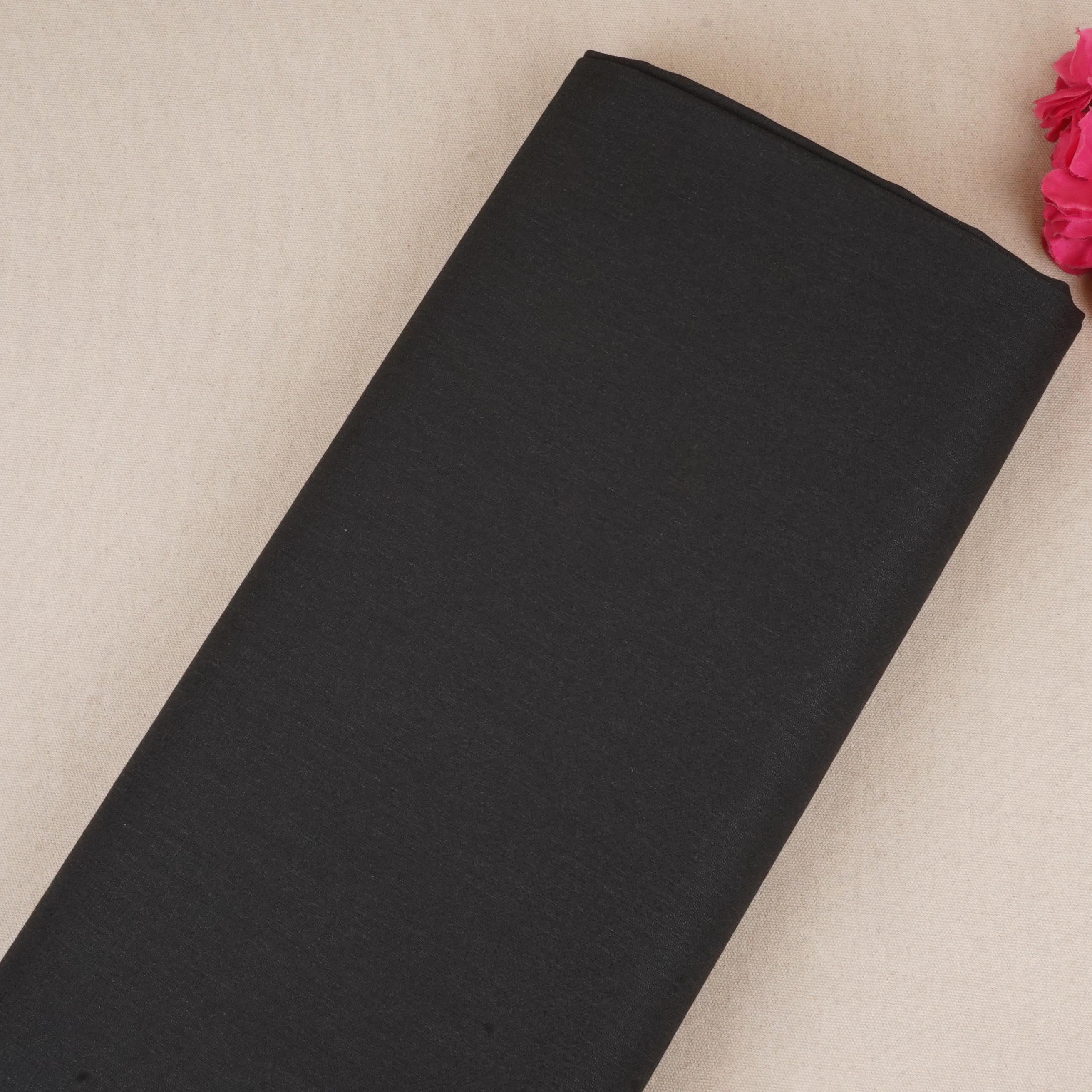Black Solid Suiting Fabric MF-29421 - TradeUNO
