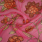 Pink Floral Cutdana Embroidery Organza Fabric VF-30625