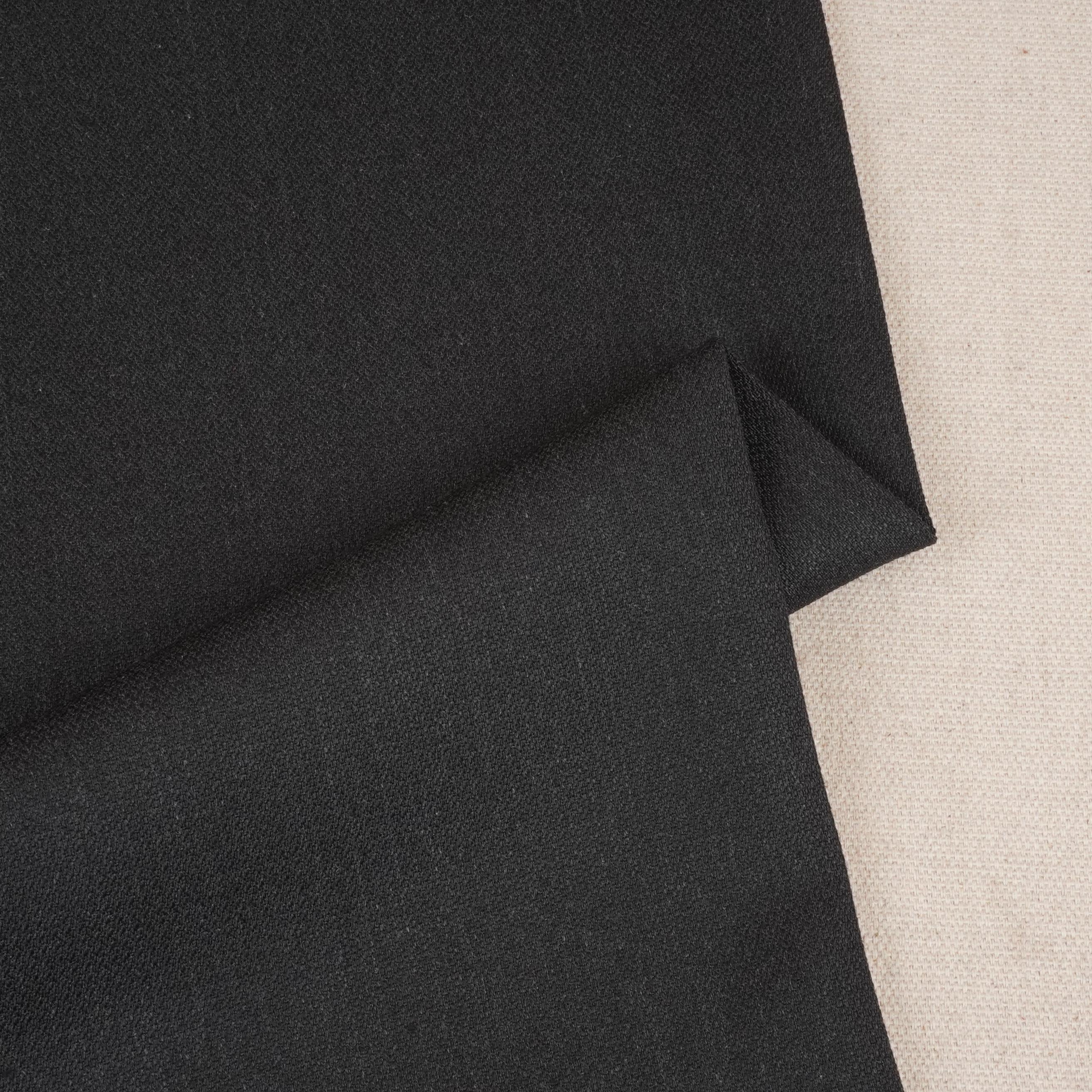 Black Solid Suiting Fabric MF-29421 - TradeUNO