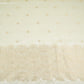 Off White Dyeable Zari Buti Chiniya Silk Fabric CW-32586