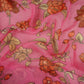 Pink Floral Cutdana Embroidery Organza Fabric VF-30625