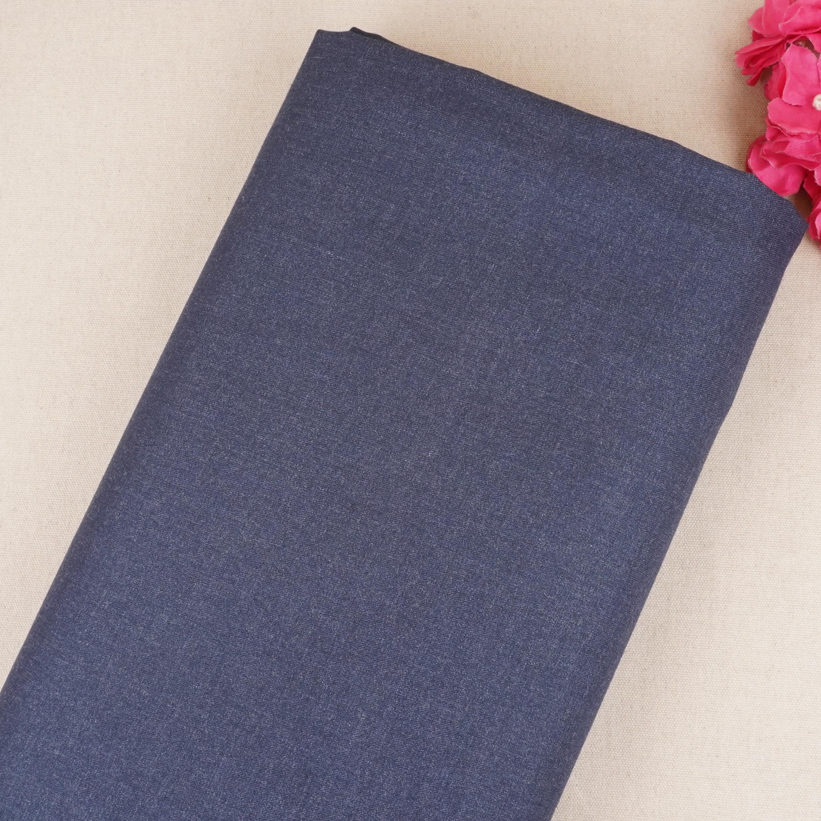 Blue Solid Suiting Fabric MF-29420 - TradeUNO
