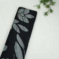 Black Floral Print Natural Crepe Fabric SC-34520