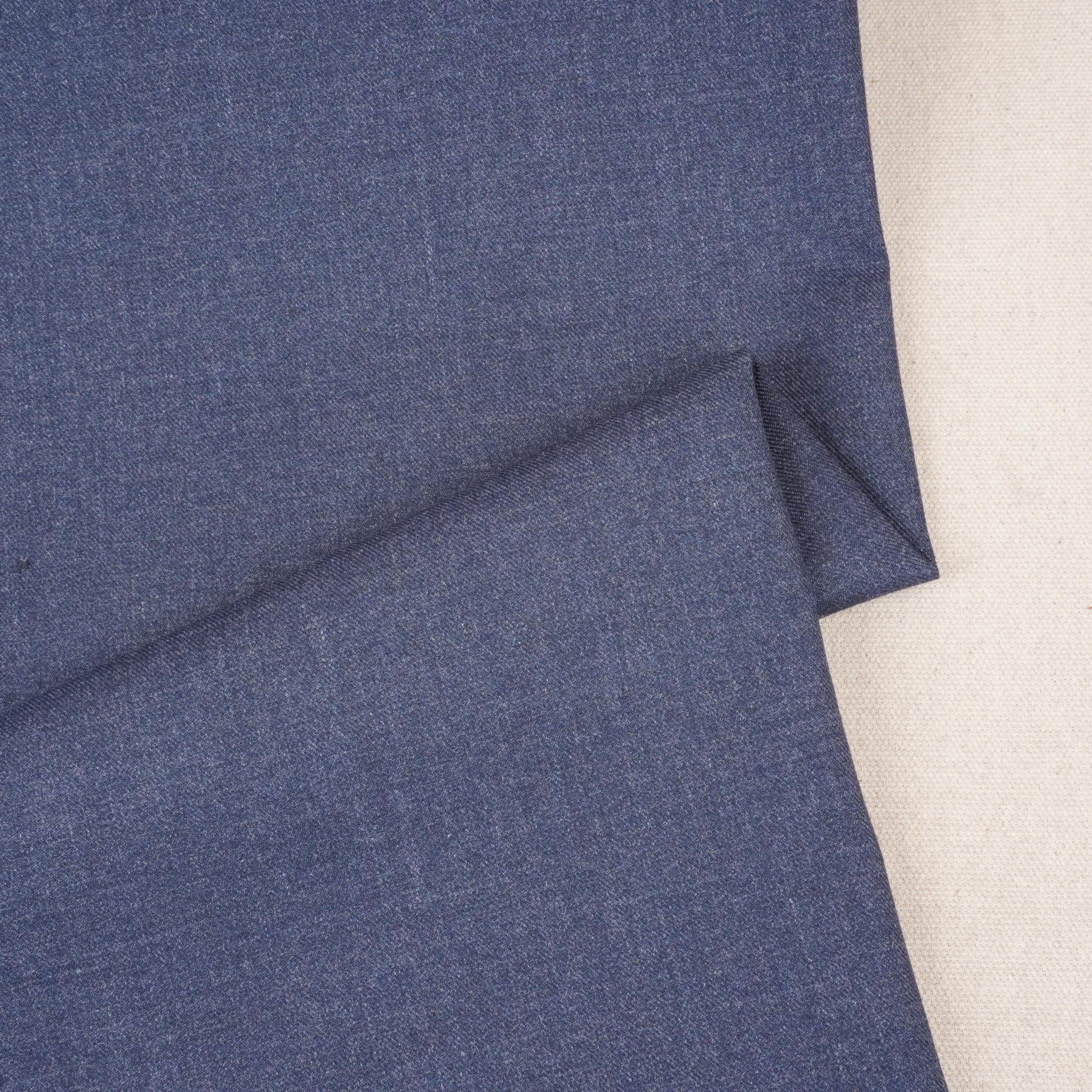 Blue Solid Suiting Fabric MF-29420 - TradeUNO