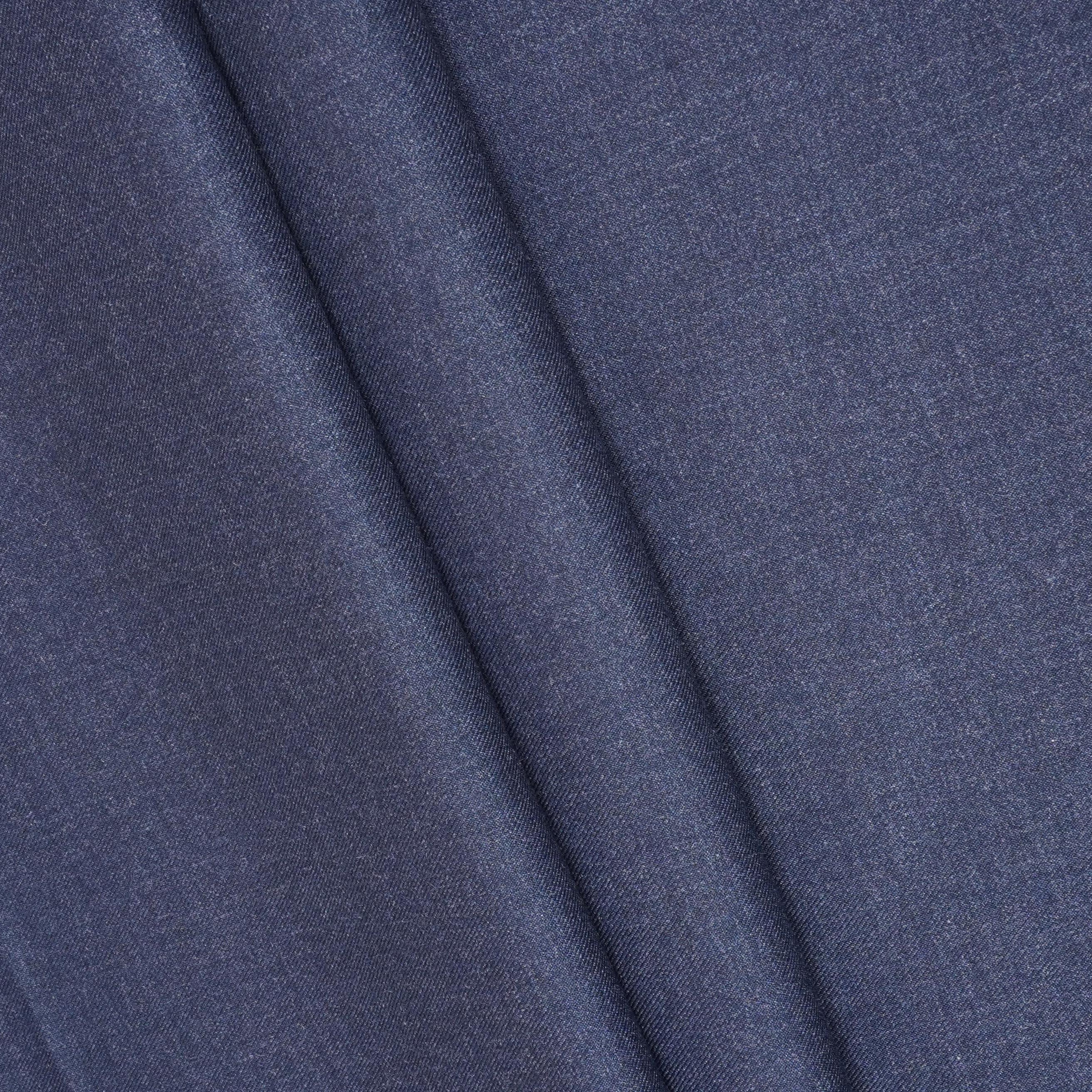 Blue Solid Suiting Fabric MF-29420 - TradeUNO