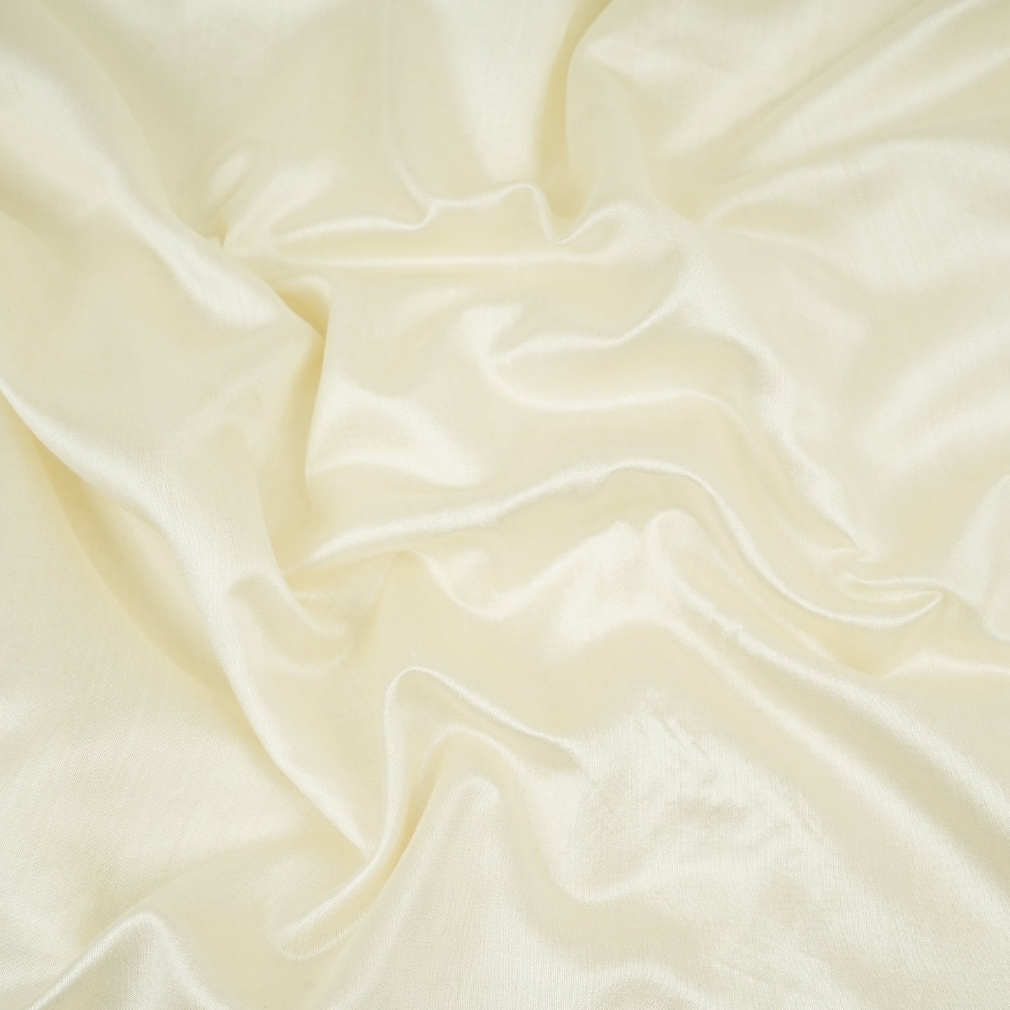 Off White Dyeable Zari Border Work Chiniya Silk Fabric CW-32582