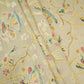 Off White Hand Painted Madhubani Weaving Munga Silk Fabric CW-32579