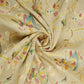 Off White Hand Painted Madhubani Weaving Munga Silk Fabric CW-32579