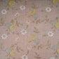Light Brown floral embroidery Pure Cotton Linen Fabric VI-30993