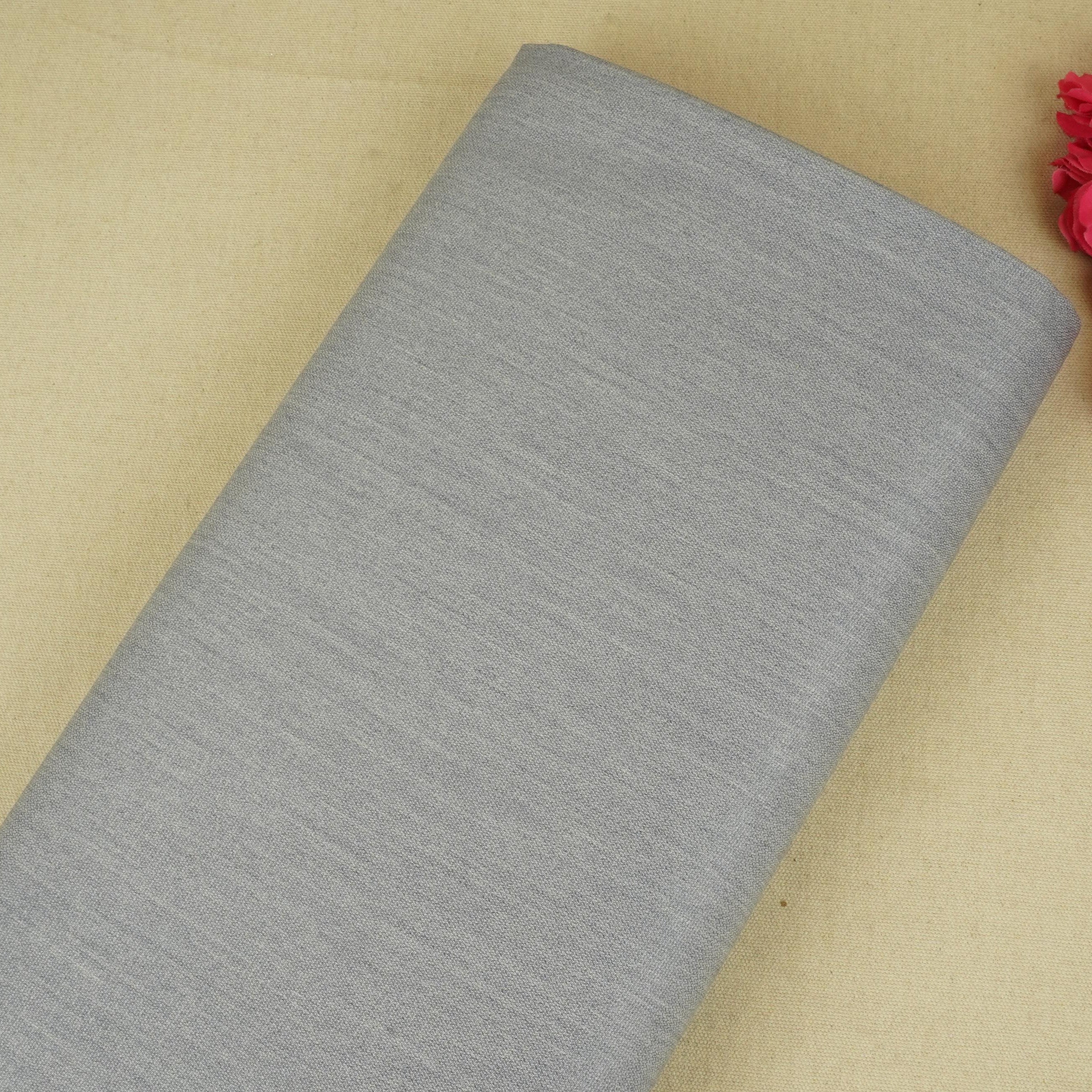 Grey Solid Suiting Fabric MF-29423 - TradeUNO