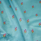 Blue Pichwai With Border Chiniya Silk Fabric CW-32575