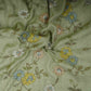 Pista Green floral embroidery Pure Cotton Linen Fabric VI-30994