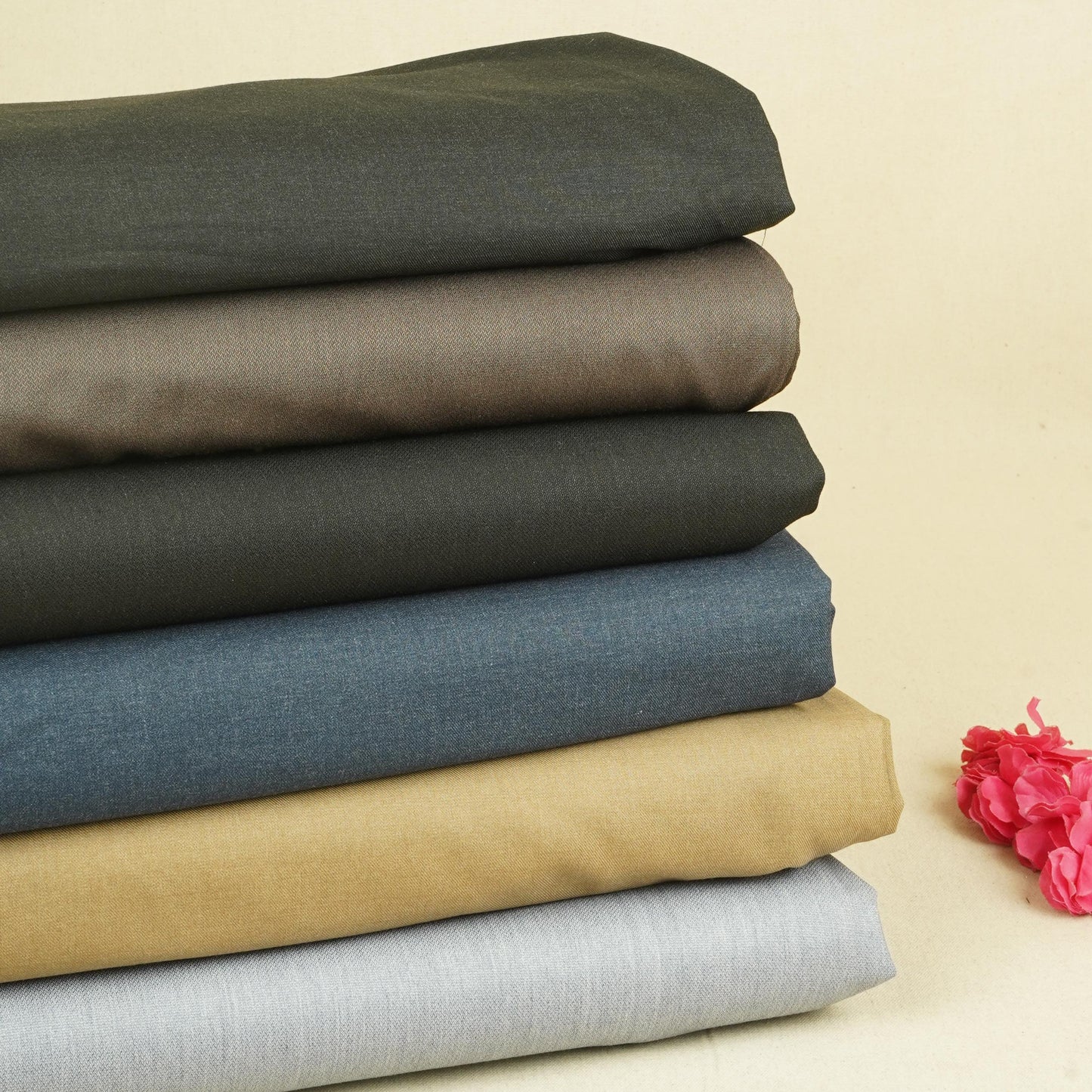 Blue Solid Suiting Fabric MF-29420