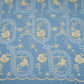Lavender 3D Embroidery Moss Crepe Cotton Fabric CF-30480