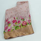 Dusty Lilac Pichwai With Border Chiniya Silk Fabric CW-32574