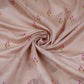 Dusty Lilac Pichwai With Border Chiniya Silk Fabric CW-32574