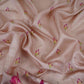 Dusty Lilac Pichwai With Border Chiniya Silk Fabric CW-32574