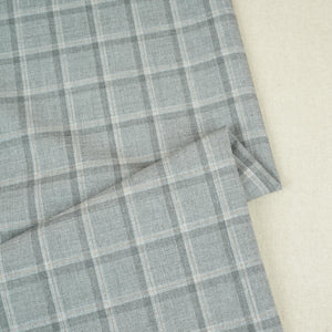 Grey Check Print Suiting Fabric MF-29411 - TradeUNO