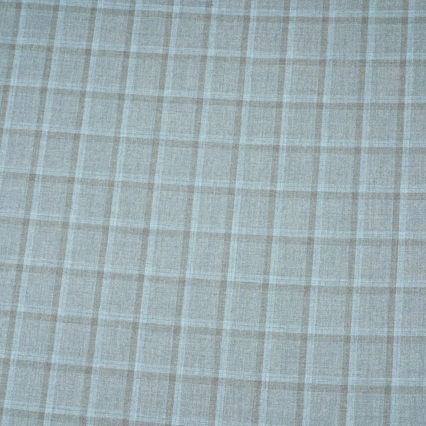 Light Blue Check Print Suiting Fabric MF-29410