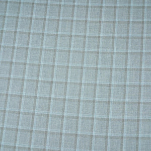 Light Blue Check Print Suiting Fabric MF-29410 - TradeUNO